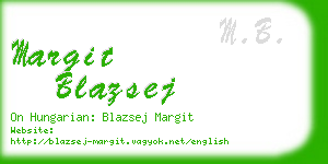 margit blazsej business card